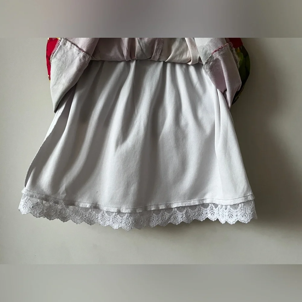 Paper Doll Colorful Floral Girls Skirt with ruffle